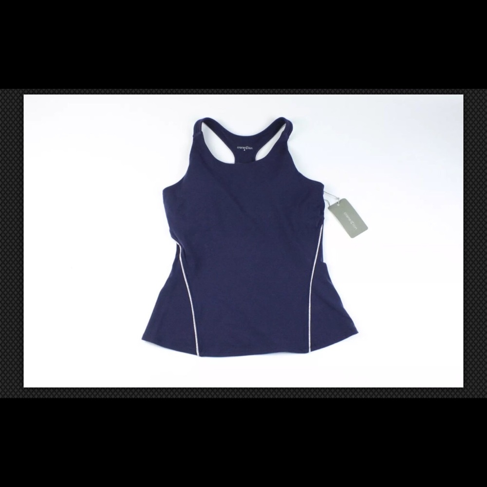 Crane & Lion Navy Blue Athletic Tank Top